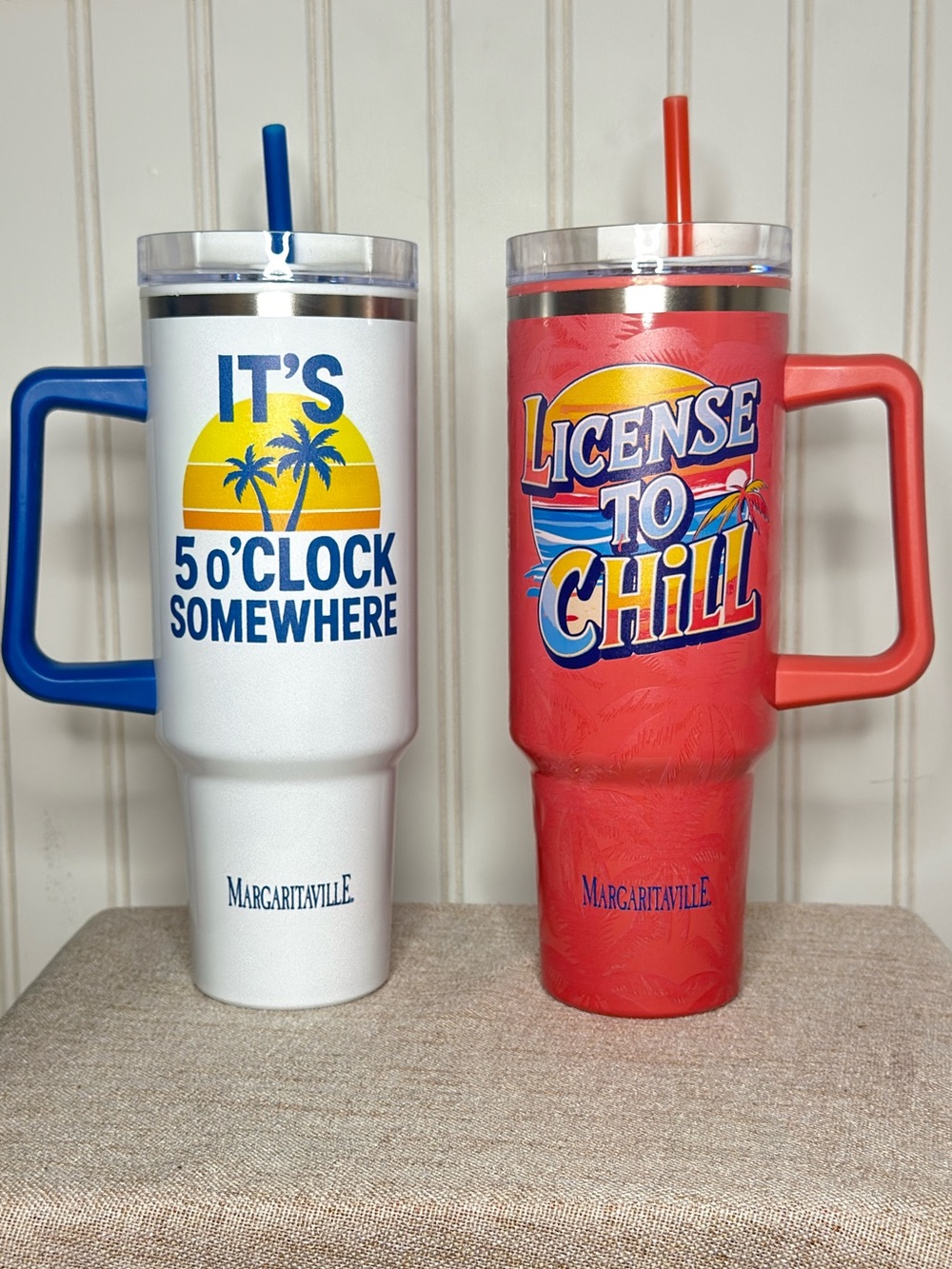 Jimmy Buffet Margaritaville 'License to' & “5’ o’clock somewhere” Tumblers/shot - Picture 2 of 7